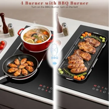 Traenvir 24 Inch Electric Cooktop with BBQ Flavor