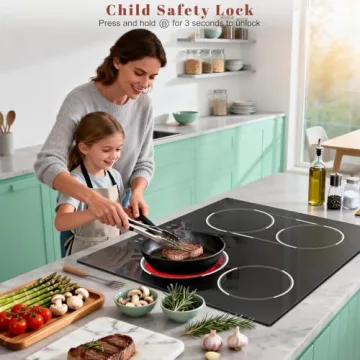 Traenvir 24 Inch Electric Cooktop with BBQ Flavor