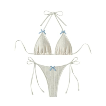 Stylish BEAUDRM Women's 2 Piece Y2K Bikini Set for Summer Fun