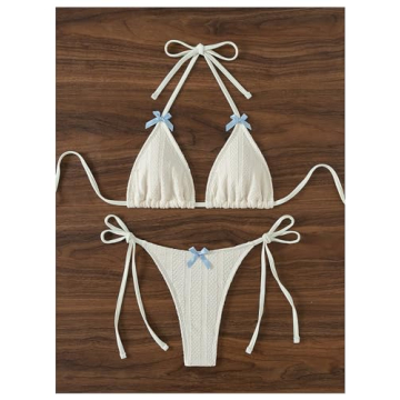 Stylish BEAUDRM Women's 2 Piece Y2K Bikini Set for Summer Fun