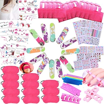 Spa Party Favors for Girls Multiple Spa Party Supplies Item- 103PCS Spa Mask Bag Nail File Toe Separ...
