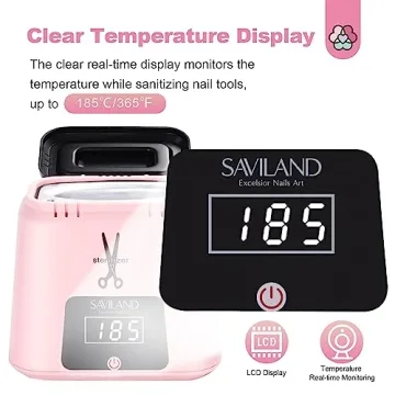 SAVILAND Electric Nail Tool Sterilizer 365℉ Portable