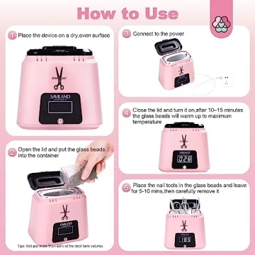 SAVILAND Electric Nail Tool Sterilizer 365℉ Portable
