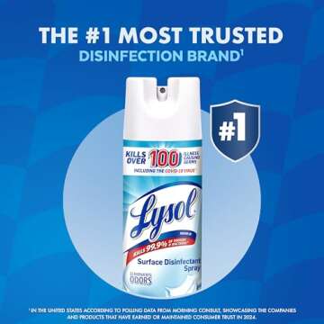 Lysol Disinfectant Spray, Household Essential Cleaning Supplies, Multi-Purpose Room Spray, Antibacte...