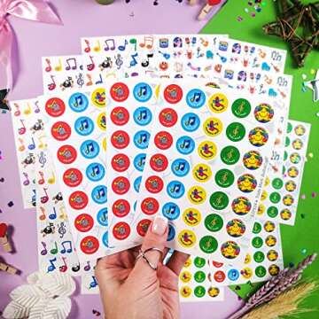 Small Music Stickers for Kids, Stickers Music Notes, Music Decals for Music Notebook, Gifts for Kids Who Love Music, Music Themed Party Decorations, Music Party Favors, Laptop Decals