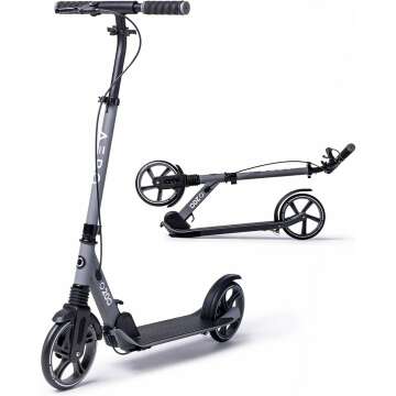 Aero Big Wheels Kick Scooter for Kids Ages 8-12, Teens and Adults. Commuter Adult Scooters with Hand...
