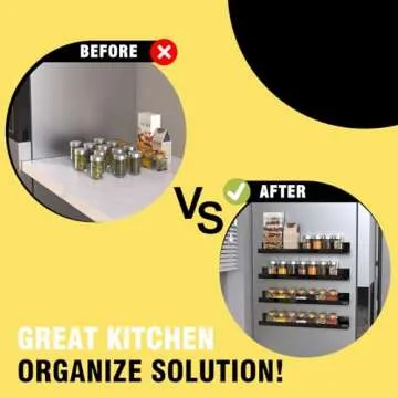BATHHOLD Magnetic Spice Rack - Durable Organizer for Kitchen