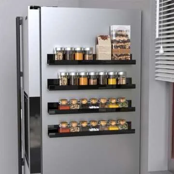 BATHHOLD Magnetic Spice Rack - Durable Organizer for Kitchen