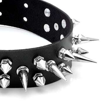 Gothic Choker & Bracelet Set for Punk Rock Enthusiasts