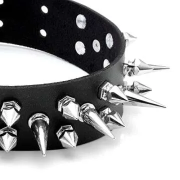 Gothic Choker & Bracelet Set for Punk Rock Enthusiasts
