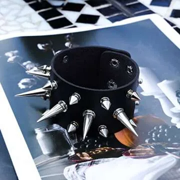 Gothic Choker & Bracelet Set for Punk Rock Enthusiasts