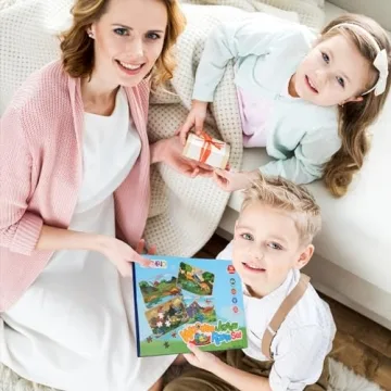 Wooden Dinosaur Puzzle Set for Kids 3-5 Years - Educational Fun