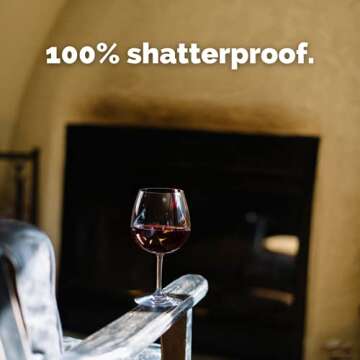 Unbreakable 22oz Red Wine Glasses - Set of 4, Durable & Stylish