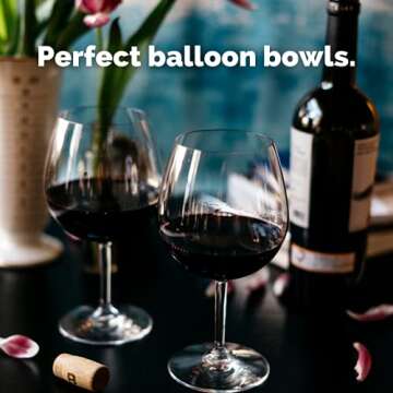 Unbreakable 22oz Red Wine Glasses - Set of 4, Durable & Stylish