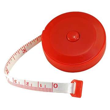 SINGER 60-Inch Retractable Tape Measure for Sewing, Tailoring, Body Measurements and Crafts, Dual-Si...