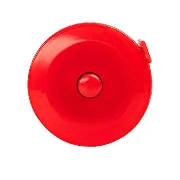 SINGER 60-Inch Retractable Tape Measure for Sewing, Tailoring, Body Measurements and Crafts, Dual-Sided Soft Tape, Compact Red Case