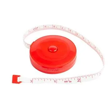 SINGER 60-Inch Retractable Tape Measure for Sewing, Tailoring, Body Measurements and Crafts, Dual-Sided Soft Tape, Compact Red Case