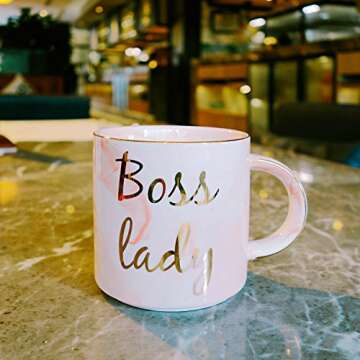 VILIGHT Boss Lady Mug Gifts for Wife Mom and Girl - Female Entrepreneur Business Owner Coffee Cup for Woman 11.5 oz