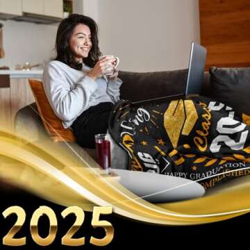 Graduation Gifts Blanket 50" X 60", 2025 Graduation Gifts, Graduation Gifts for Her Him, High School...