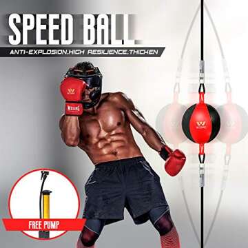 Durable Wesing Double End Boxing Bag with Quick Rebound