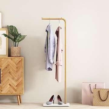 Smlttel Gold Coat Rack - Modern Hall Tree for Home