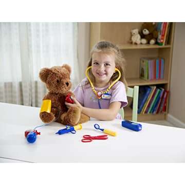 Learning Resources Pretend & Play Doctor Set Blue - 19 Pieces, Ages 3+ Doctor Kit for Kids, Toddler Doctor Kit, Toy Medical Kit, Toddler Social Emotional Learning Toys