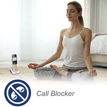 VTech VG208 DECT 6.0 Corded/Cordless Phone for Home with Answering Machine, Call Blocking, Caller ID, Large Backlit Display, Duplex Speakerphone, Intercom, Line-Power(Silver/Black)