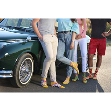 Rainbow Socks - Pizza Box Socks - 4 pairs MIX Hawaii Italian Pepperoni Cotton Socks - Made In Europe