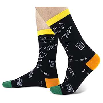 HAPPYPOP Funny Math Socks - Teacher Gifts for Math Lovers & Nerds