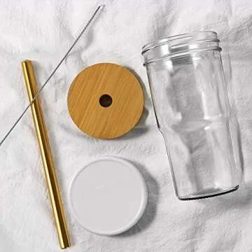 Stylish Xeiwagoo Reusable Boba Tumbler 22oz Set