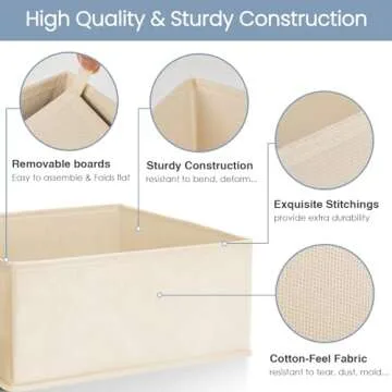 Criusia Drawer Organizer Clothes,16 Pack Underwear Drawer Organizers, Foldable Closet Organizers and Storage Dresser Drawer Dividers Clothing Organizer for Clothes, Socks, Scarves, Bra, Ties (Beige)