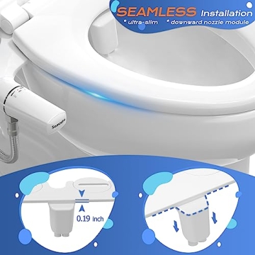 SAMODRA Ultra-Slim Bidet Dual Nozzle Adjustable Pressure