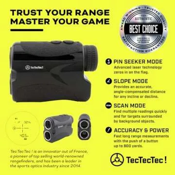TecTecTec VPRO500 Golf Rangefinder - Accurate & Compact