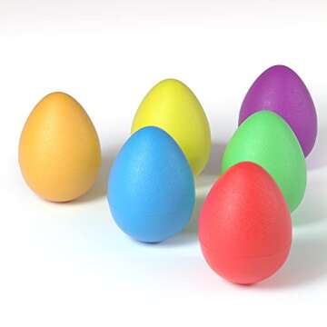 MUSCELL Egg Shakers,Professional Percussion Instruments with 6 Sounds for Live,Studio,Classroom Musi...