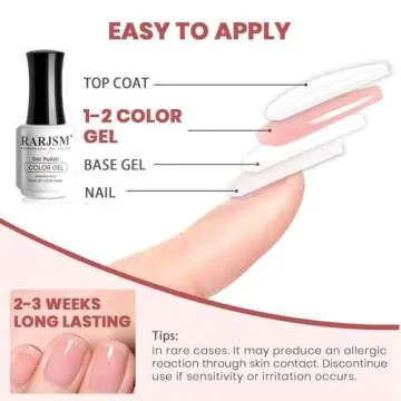 RARJSM Cherry Blossom Pink Gel Nail Polish – Long Lasting & Versatile