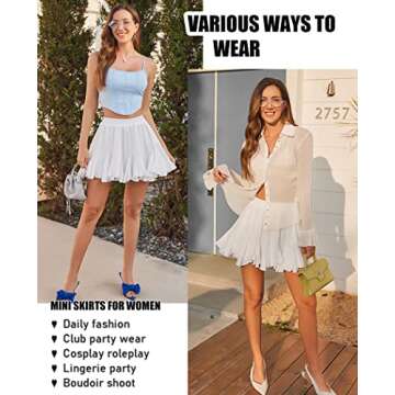 Avidlove Pleated Skater Skirt for Stylish Comfort