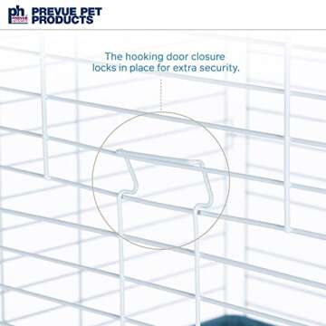 Prevue Pet Products Adult Ferret, Chinchilla, Small Animal Critter Home/Travel Cage with Deep Tubby Base, 1 inch Wire Spacing, Blue (529BLUE)