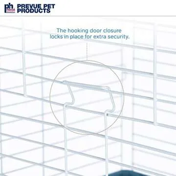 Prevue Pet Products Adult Ferret, Chinchilla, Small Animal Critter Home/Travel Cage with Deep Tubby Base, 1 inch Wire Spacing, Blue (529BLUE)