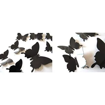Somotersea 24PCS 3D Butterfly Wall Decal Stickers for Home