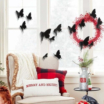 Somotersea 24PCS 3D Butterfly Wall Decal Stickers for Home