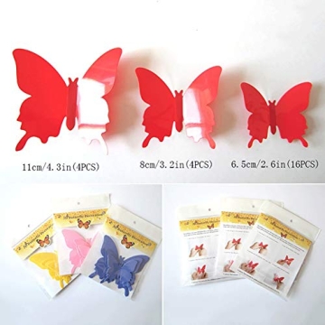 Somotersea 24PCS 3D Butterfly Wall Decal Stickers for Home