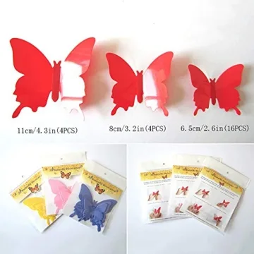 Somotersea 24PCS 3D Butterfly Wall Decal Stickers for Home