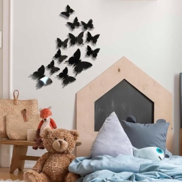 Somotersea 24PCS 3D Butterfly Wall Decal Stickers for Home