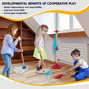 Kids Kitchen Cleaning Set - 7 Piece Fun & Educational