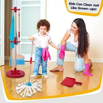 Kids Kitchen Cleaning Set - 7 Piece Fun & Educational