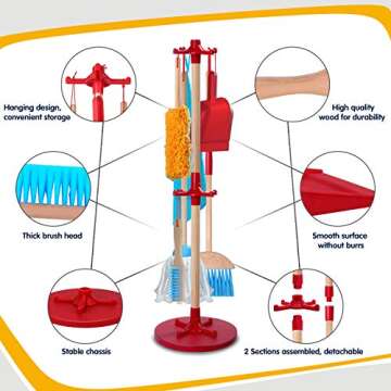 Kids Kitchen Cleaning Set - 7 Piece Fun & Educational