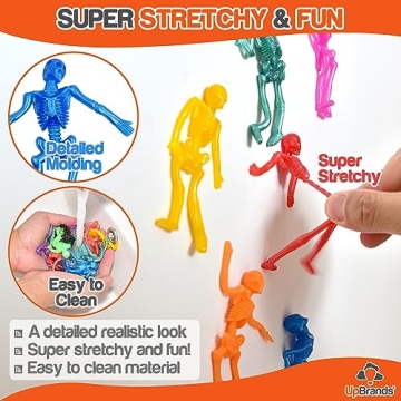 UpBrands Halloween Party Favors Stretchy Skeletons Bulk Set