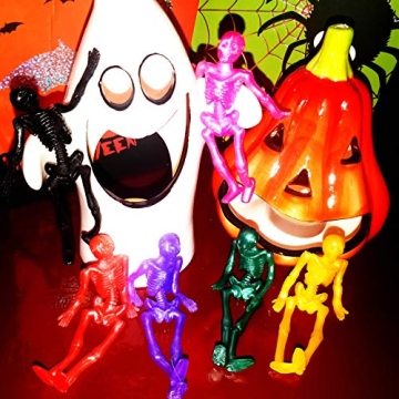 UpBrands Halloween Party Favors Stretchy Skeletons Bulk Set