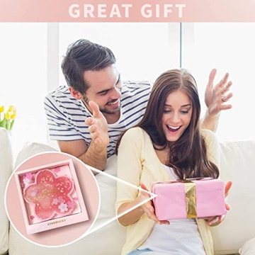 Cute Sakura Coasters with Glittery Quicksand Design