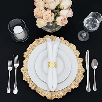 Simply Elegant Coral Reef Glass Charger Plates Set of 8